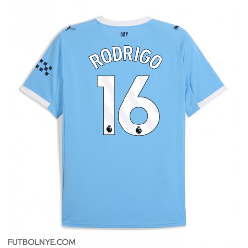 Camiseta Manchester City Rodri Hernandez #16 Primera Equipación 2025-26 manga corta Camiseta Manchester City Rodri Hernandez #16 Primera Equipación 2025-26 manga corta